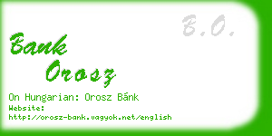 bank orosz business card