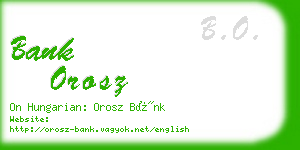 bank orosz business card